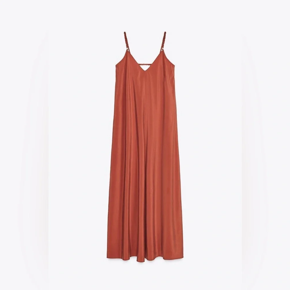Slip Maxi Dress in Terracotta — Women - Picture 7 of 13